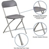 image:imageFlash Furniture Hercules Series Plastic Folding Chair Brown  10 Pack 650LB Weight Capacity Comfortable Event ChairLightweight Folding ChairGrey