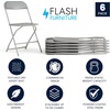 image:imageFlash Furniture Hercules Series Plastic Folding Chair Brown  10 Pack 650LB Weight Capacity Comfortable Event ChairLightweight Folding ChairGrey