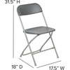 image:imageFlash Furniture Hercules Series Plastic Folding Chair Brown  10 Pack 650LB Weight Capacity Comfortable Event ChairLightweight Folding ChairGrey