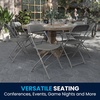 image:imageFlash Furniture Hercules Series Plastic Folding Chair Brown  10 Pack 650LB Weight Capacity Comfortable Event ChairLightweight Folding ChairGrey