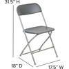 image:imageFlash Furniture Hercules Series Plastic Folding Chair Brown  10 Pack 650LB Weight Capacity Comfortable Event ChairLightweight Folding ChairGrey