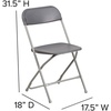 image:imageFlash Furniture Hercules Series Plastic Folding Chair Brown  10 Pack 650LB Weight Capacity Comfortable Event ChairLightweight Folding ChairGrey