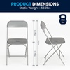 image:imageFlash Furniture Hercules Series Plastic Folding Chair Brown  10 Pack 650LB Weight Capacity Comfortable Event ChairLightweight Folding ChairGrey