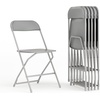 image:imageFlash Furniture Hercules Series Plastic Folding Chair Brown  10 Pack 650LB Weight Capacity Comfortable Event ChairLightweight Folding ChairGrey