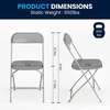 image:imageFlash Furniture Hercules Series Plastic Folding Chair Brown  10 Pack 650LB Weight Capacity Comfortable Event ChairLightweight Folding ChairGrey