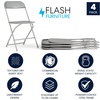 image:imageFlash Furniture Hercules Series Plastic Folding Chair Brown  10 Pack 650LB Weight Capacity Comfortable Event ChairLightweight Folding ChairGrey