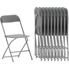 image:imageFlash Furniture Hercules Series Plastic Folding Chair Brown  10 Pack 650LB Weight Capacity Comfortable Event ChairLightweight Folding ChairGrey