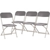 image:imageFlash Furniture Hercules Series Plastic Folding Chair Brown  10 Pack 650LB Weight Capacity Comfortable Event ChairLightweight Folding ChairGrey