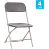 image:imageFlash Furniture Hercules Series Plastic Folding Chair Brown  10 Pack 650LB Weight Capacity Comfortable Event ChairLightweight Folding ChairGrey