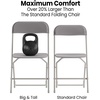 image:imageFlash Furniture Hercules Series Plastic Folding Chair Brown  10 Pack 650LB Weight Capacity Comfortable Event ChairLightweight Folding ChairGrey