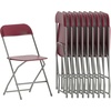 image:imageFlash Furniture Hercules Series Plastic Folding Chair Brown  10 Pack 650LB Weight Capacity Comfortable Event ChairLightweight Folding ChairRed