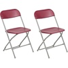 image:imageFlash Furniture Hercules Series Plastic Folding Chair Brown  10 Pack 650LB Weight Capacity Comfortable Event ChairLightweight Folding ChairRed