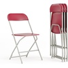 image:imageFlash Furniture Hercules Series Plastic Folding Chair Brown  10 Pack 650LB Weight Capacity Comfortable Event ChairLightweight Folding ChairRed