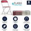 image:imageFlash Furniture Hercules Series Plastic Folding Chair Brown  10 Pack 650LB Weight Capacity Comfortable Event ChairLightweight Folding ChairRed