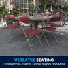 image:imageFlash Furniture Hercules Series Plastic Folding Chair Brown  10 Pack 650LB Weight Capacity Comfortable Event ChairLightweight Folding ChairRed