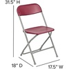 image:imageFlash Furniture Hercules Series Plastic Folding Chair Brown  10 Pack 650LB Weight Capacity Comfortable Event ChairLightweight Folding ChairRed