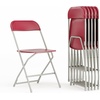 image:imageFlash Furniture Hercules Series Plastic Folding Chair Brown  10 Pack 650LB Weight Capacity Comfortable Event ChairLightweight Folding ChairRed