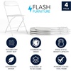 image:imageFlash Furniture Hercules Series Plastic Folding Chair Brown  10 Pack 650LB Weight Capacity Comfortable Event ChairLightweight Folding ChairWhite