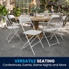 image:imageFlash Furniture Hercules Series Plastic Folding Chair Brown  10 Pack 650LB Weight Capacity Comfortable Event ChairLightweight Folding ChairWhite