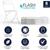 image:imageFlash Furniture Hercules Series Plastic Folding Chair Brown  10 Pack 650LB Weight Capacity Comfortable Event ChairLightweight Folding ChairWhite