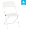 image:imageFlash Furniture Hercules Series Plastic Folding Chair Brown  10 Pack 650LB Weight Capacity Comfortable Event ChairLightweight Folding ChairWhite