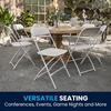 image:imageFlash Furniture Hercules Series Plastic Folding Chair Brown  10 Pack 650LB Weight Capacity Comfortable Event ChairLightweight Folding ChairWhite