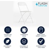 image:imageFlash Furniture Hercules Series Plastic Folding Chair Brown  10 Pack 650LB Weight Capacity Comfortable Event ChairLightweight Folding ChairWhite