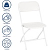 image:imageFlash Furniture Hercules Series Plastic Folding Chair Brown  10 Pack 650LB Weight Capacity Comfortable Event ChairLightweight Folding ChairWhite