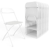 image:imageFlash Furniture Hercules Series Plastic Folding Chair Brown  10 Pack 650LB Weight Capacity Comfortable Event ChairLightweight Folding ChairWhite