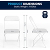 image:imageFlash Furniture Hercules Series Plastic Folding Chair Brown  10 Pack 650LB Weight Capacity Comfortable Event ChairLightweight Folding ChairWhite