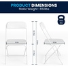 image:imageFlash Furniture Hercules Series Plastic Folding Chair Brown  10 Pack 650LB Weight Capacity Comfortable Event ChairLightweight Folding ChairWhite