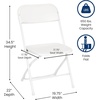 image:imageFlash Furniture Hercules Series Plastic Folding Chair Brown  10 Pack 650LB Weight Capacity Comfortable Event ChairLightweight Folding ChairWhite