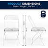 image:imageFlash Furniture Hercules Series Plastic Folding Chair Brown  10 Pack 650LB Weight Capacity Comfortable Event ChairLightweight Folding ChairWhite