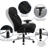 image:imageFlash Furniture Hercules Series Swivel Office Chair with Extra Wide Seat Ergonomic HighBack Executive Chair with Padded Seat and Arms BlackBlack Fabric