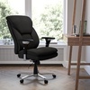 image:imageFlash Furniture Hercules Series Swivel Office Chair with Extra Wide Seat Ergonomic HighBack Executive Chair with Padded Seat and Arms BlackBlack Fabric