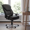 image:imageFlash Furniture Hercules Series Swivel Office Chair with Extra Wide Seat Ergonomic HighBack Executive Chair with Padded Seat and Arms BlackBlack Leathersoft
