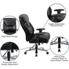 image:imageFlash Furniture Hercules Series Swivel Office Chair with Extra Wide Seat Ergonomic HighBack Executive Chair with Padded Seat and Arms BlackBlack Leathersoft