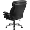 image:imageFlash Furniture Hercules Series Swivel Office Chair with Extra Wide Seat Ergonomic HighBack Executive Chair with Padded Seat and Arms BlackBlack Leathersoft