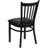 image:imageFlash Furniture Hercules Series Vertical Back Metal Restaurant Chairs Upholstered Armless Dining Chairs for RestaurantsKitchens Set of 2 BlackBlack