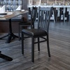 image:imageFlash Furniture Hercules Series Vertical Back Metal Restaurant Chairs Upholstered Armless Dining Chairs for RestaurantsKitchens Set of 2 BlackBlack