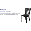 image:imageFlash Furniture Hercules Series Vertical Back Metal Restaurant Chairs Upholstered Armless Dining Chairs for RestaurantsKitchens Set of 2 BlackBlack Vinyl Seat