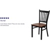 image:imageFlash Furniture Hercules Series Vertical Back Metal Restaurant Chairs Upholstered Armless Dining Chairs for RestaurantsKitchens Set of 2 BlackCherry Wood Seat