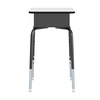 image:imageFlash Furniture Hercules Student Desk with Open Front Metal Book Box Desktop and Frame and HeavyDuty Flex Comfort Classroom Stack Set of 1 Natural TopBlack ChairGray TopBlack Chair