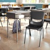 image:imageFlash Furniture Hercules Student Desk with Open Front Metal Book Box Desktop and Frame and HeavyDuty Flex Comfort Classroom Stack Set of 1 Natural TopBlack ChairGray Granite TopBlack Chair