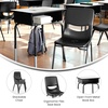 image:imageFlash Furniture Hercules Student Desk with Open Front Metal Book Box Desktop and Frame and HeavyDuty Flex Comfort Classroom Stack Set of 1 Natural TopBlack ChairGray TopBlack Chair