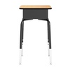 image:imageFlash Furniture Hercules Student Desk with Open Front Metal Book Box Desktop and Frame and HeavyDuty Flex Comfort Classroom Stack Set of 1 Natural TopBlack ChairNatural TopBlack Chair