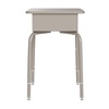 image:imageFlash Furniture Hercules Student Desk with Open Front Metal Book Box Desktop and Frame and HeavyDuty Flex Comfort Classroom Stack Set of 1 Natural TopBlack ChairGray Granite TopBlack Chair