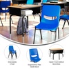 image:imageFlash Furniture Hercules Student Desk with Open Front Metal Book Box Desktop and Frame and HeavyDuty Flex Comfort Classroom Stack Set of 1 Natural TopBlack ChairNatural TopNavy Chair