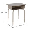 image:imageFlash Furniture Hercules Student Desk with Open Front Metal Book Box Desktop and Frame and HeavyDuty Flex Comfort Classroom Stack Set of 1 Natural TopBlack ChairGray Granite TopBlack Chair