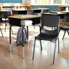 image:imageFlash Furniture Hercules Student Desk with Open Front Metal Book Box Desktop and Frame and HeavyDuty Flex Comfort Classroom Stack Set of 1 Natural TopBlack ChairNatural TopBlack Chair